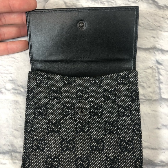 Gucci Authentic Vintage canvas & leather wallet Jackie O Monogram logo clutch - Picture 6 of 16